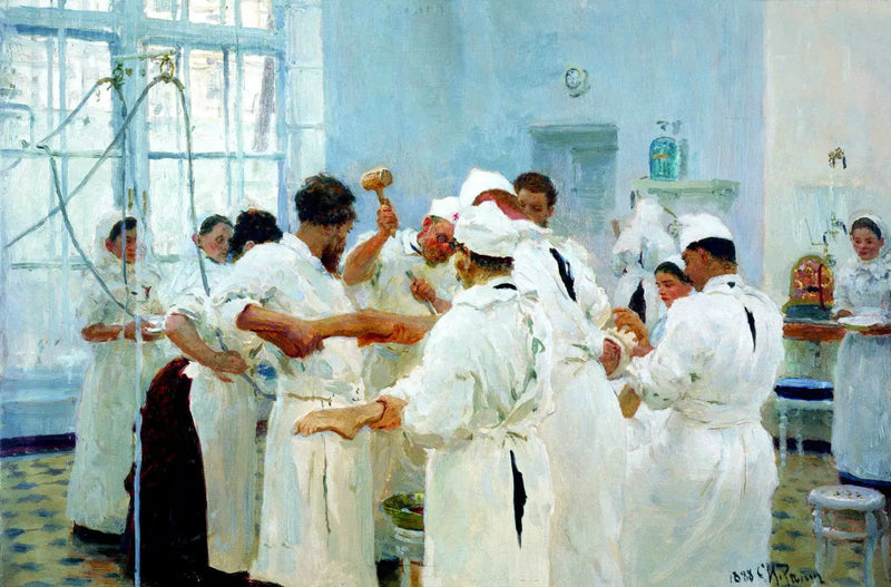 Le chirurgien E. V. Pavlov au blok operacyjny - Ilya Repin