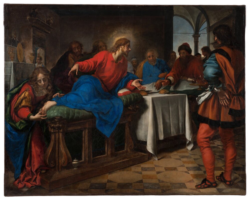 Kristus a Marie Magdaléna v domě Simona - Carlo Dolci