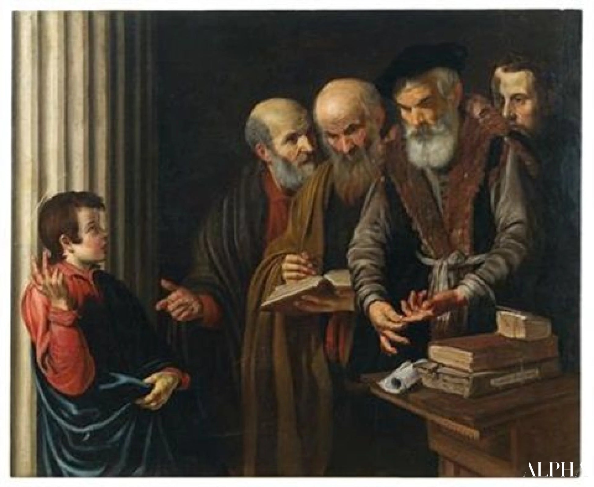 Le Christ parmi les médecins - Caravaggio Reproductions de tableaux à la peinture à l’huile
