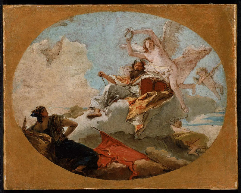 Korunování zásluh - Giovanni Battista Tiepolo