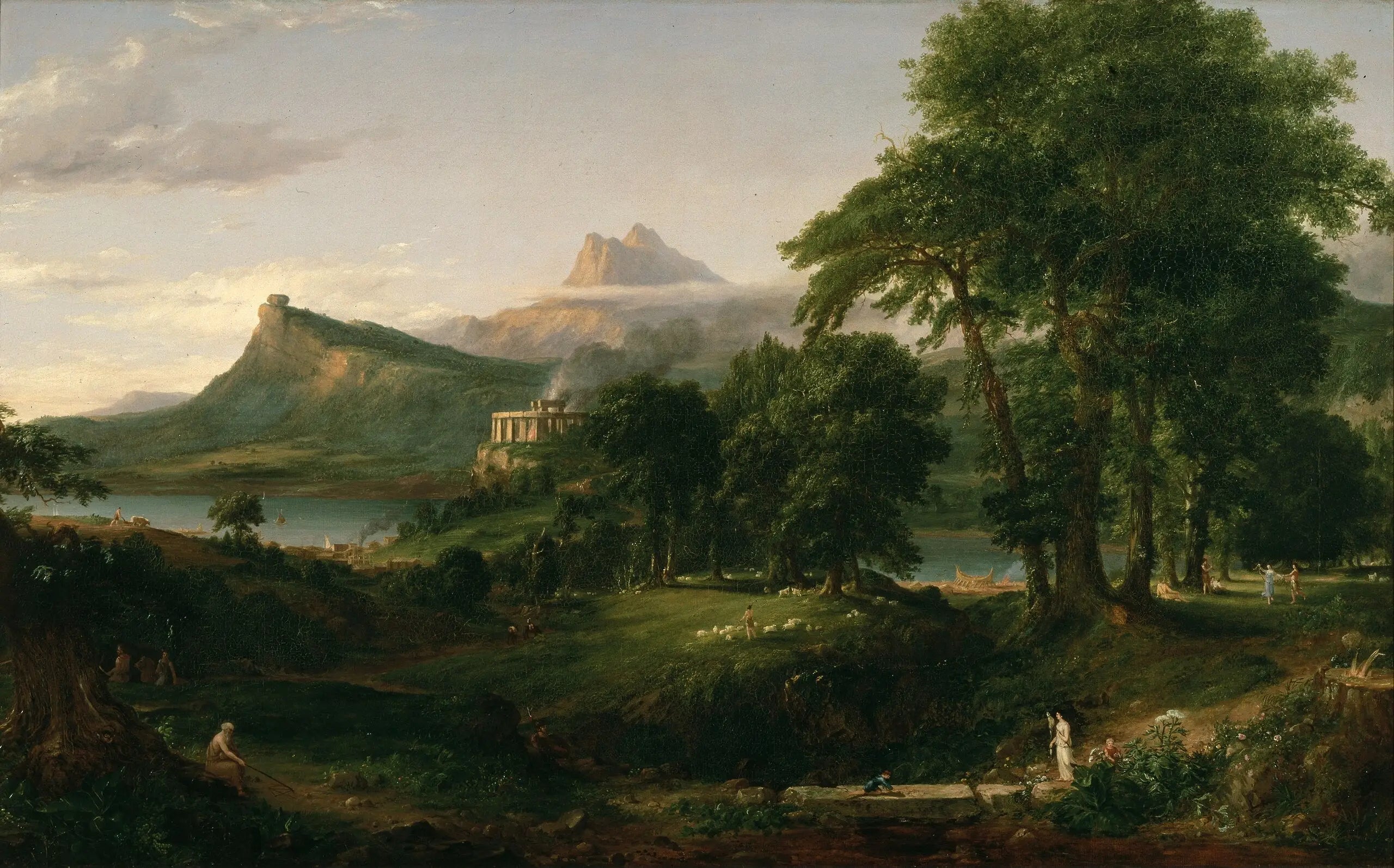 Le Cours de l’Empire: l’état d’Arcadie ou pastorale - Thomas Cole - Alpha Reproduction