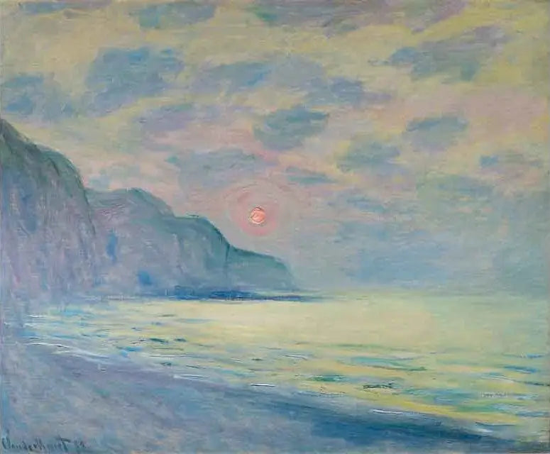 Klášter slunce, mlhavé počasí, Pourville - Claude Monet