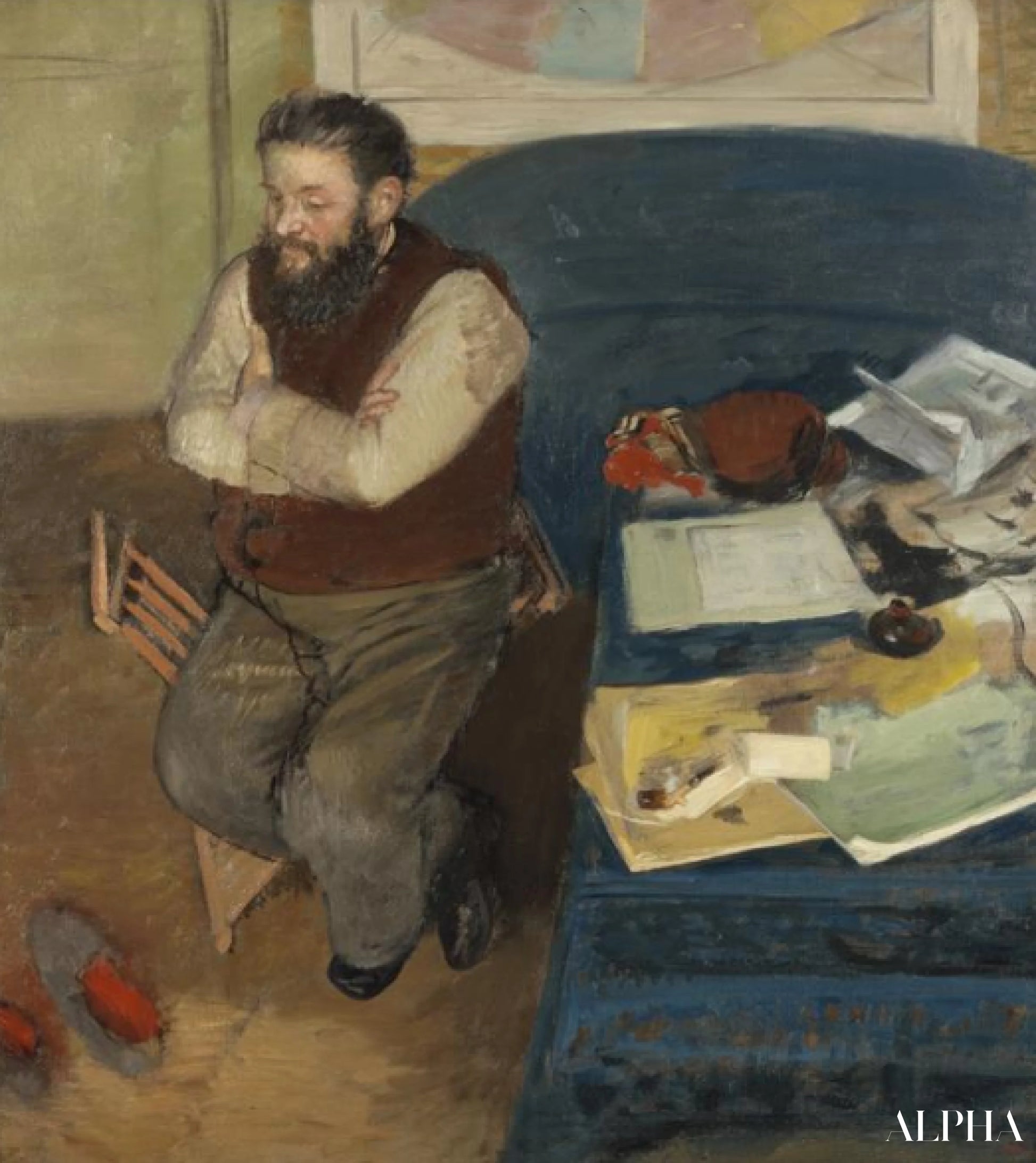 Le critique d'art Diego Martelli - Edgar Degas - Reproductions de tableaux et peintures haut de gamme