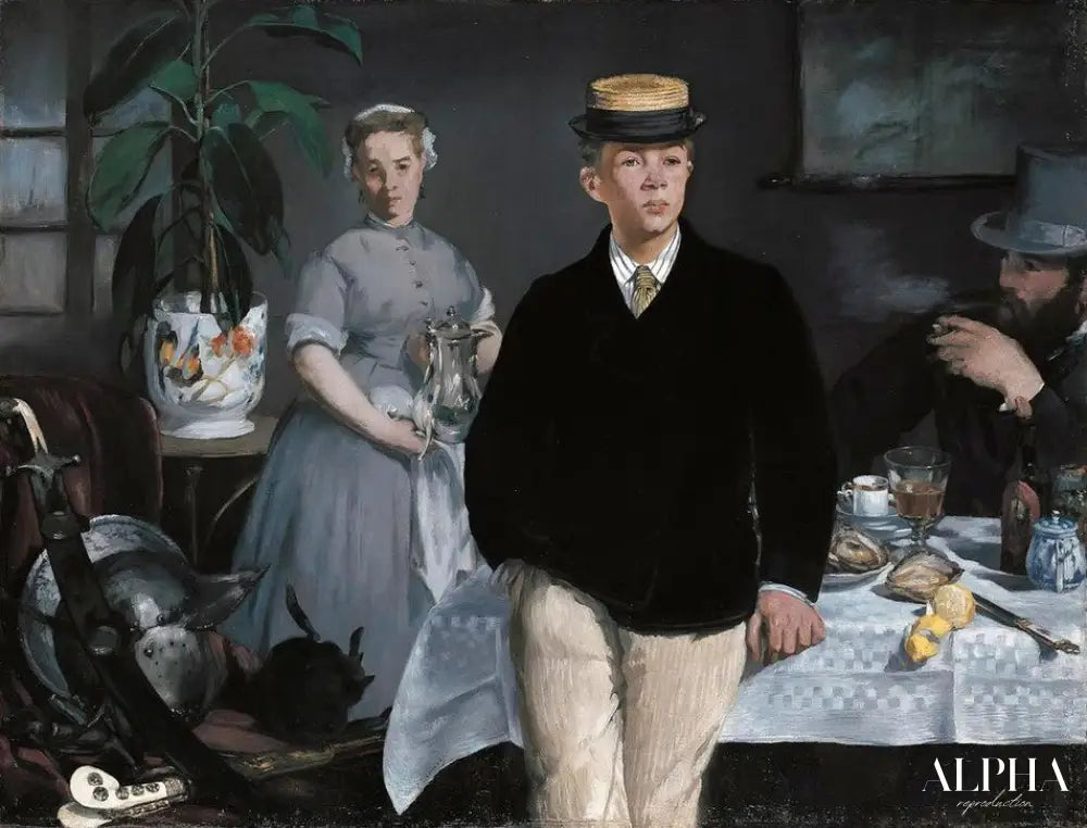 Le Déjeuner dans l'atelier - Edouard Manet - Reproductions de tableaux et peintures haut de gamme