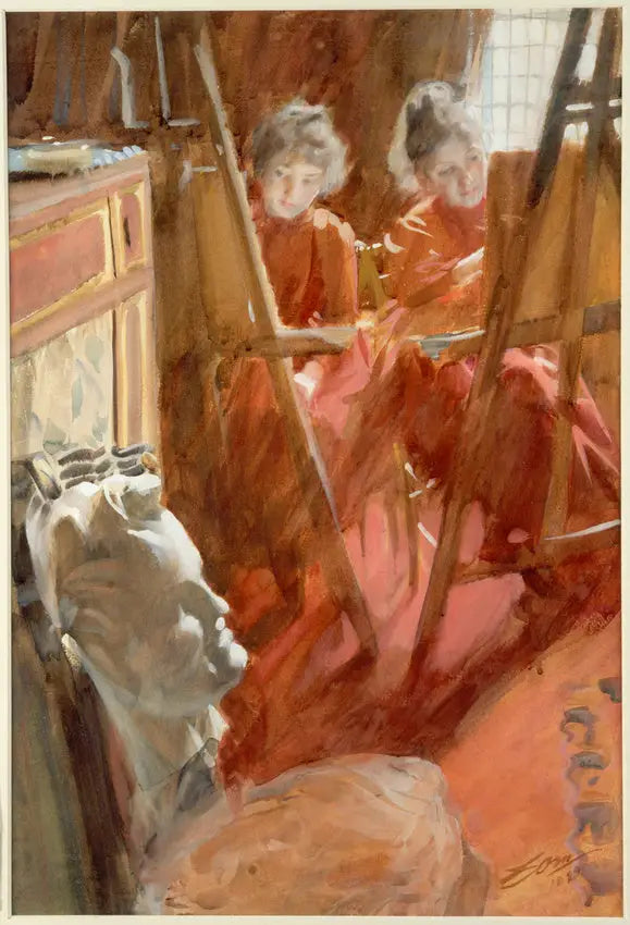 Kresba dívek Schwartz - Anders Zorn