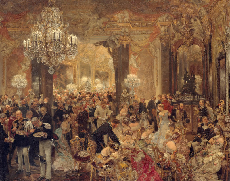 Večeře na plese - Adolph von Menzel