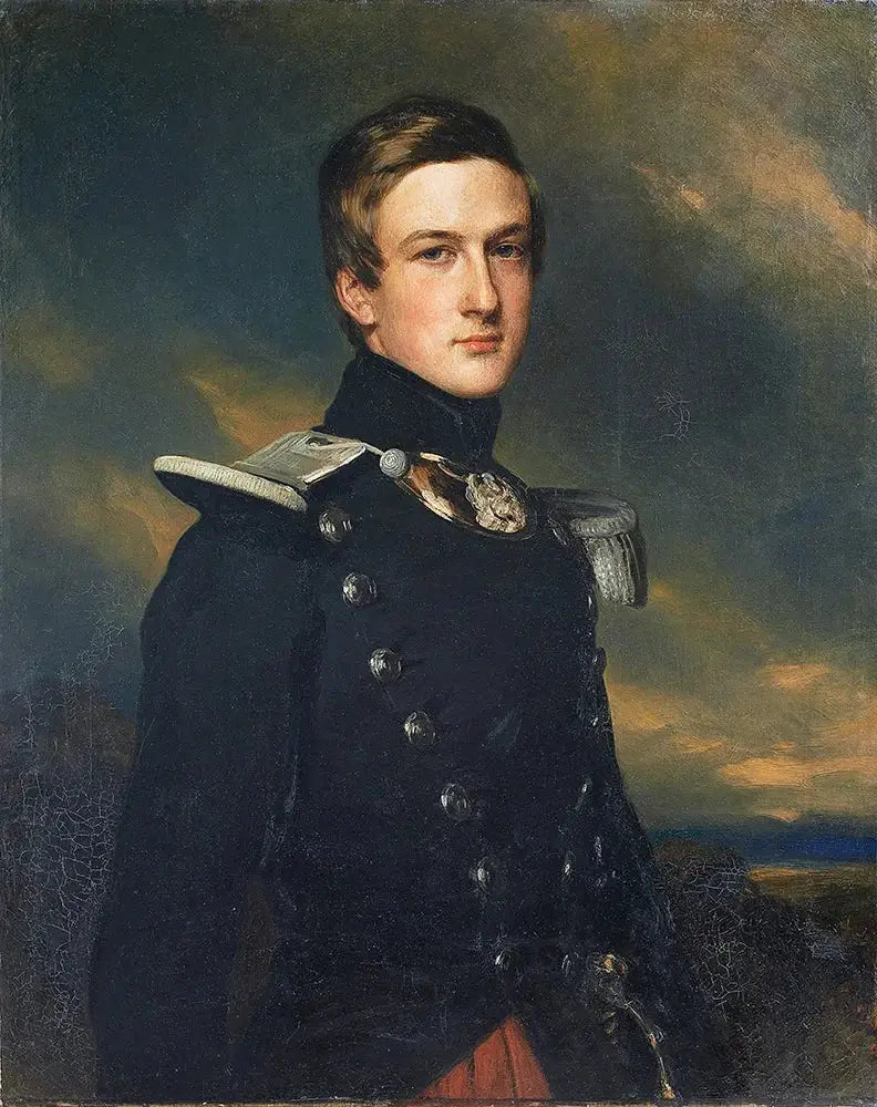vévoda z'Aumale jako velitel praporu 17. lehké - Franz Xaver Winterhalter