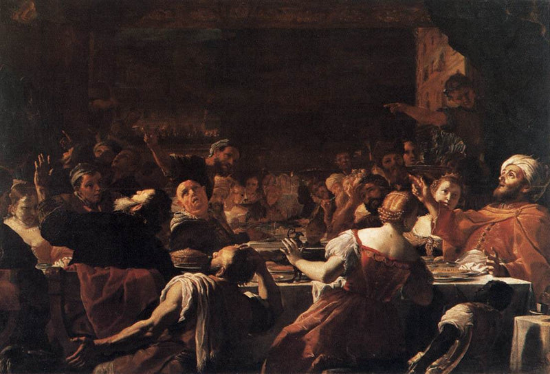 Balthazarův hostina - Mattia Preti