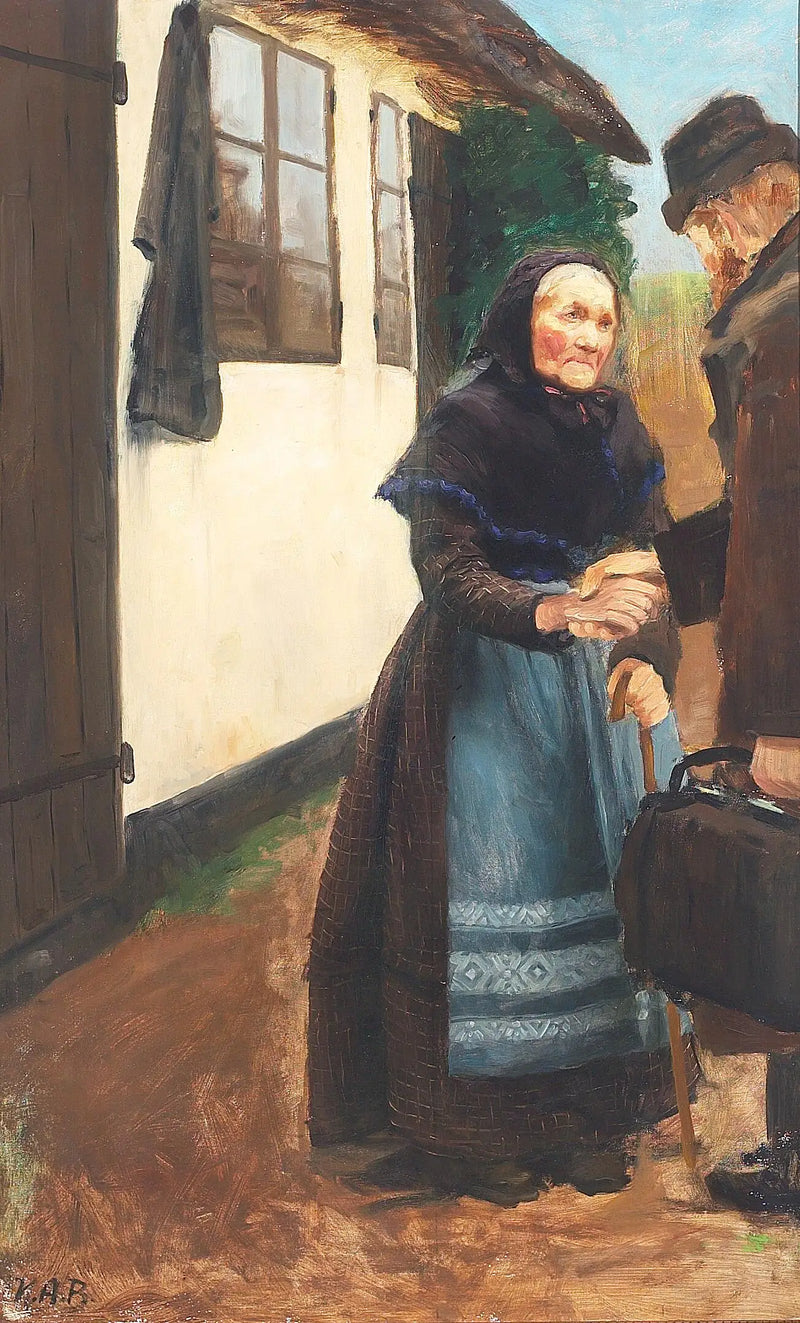 Syn se vrací domů. Studovat. - H. A. Brendekilde