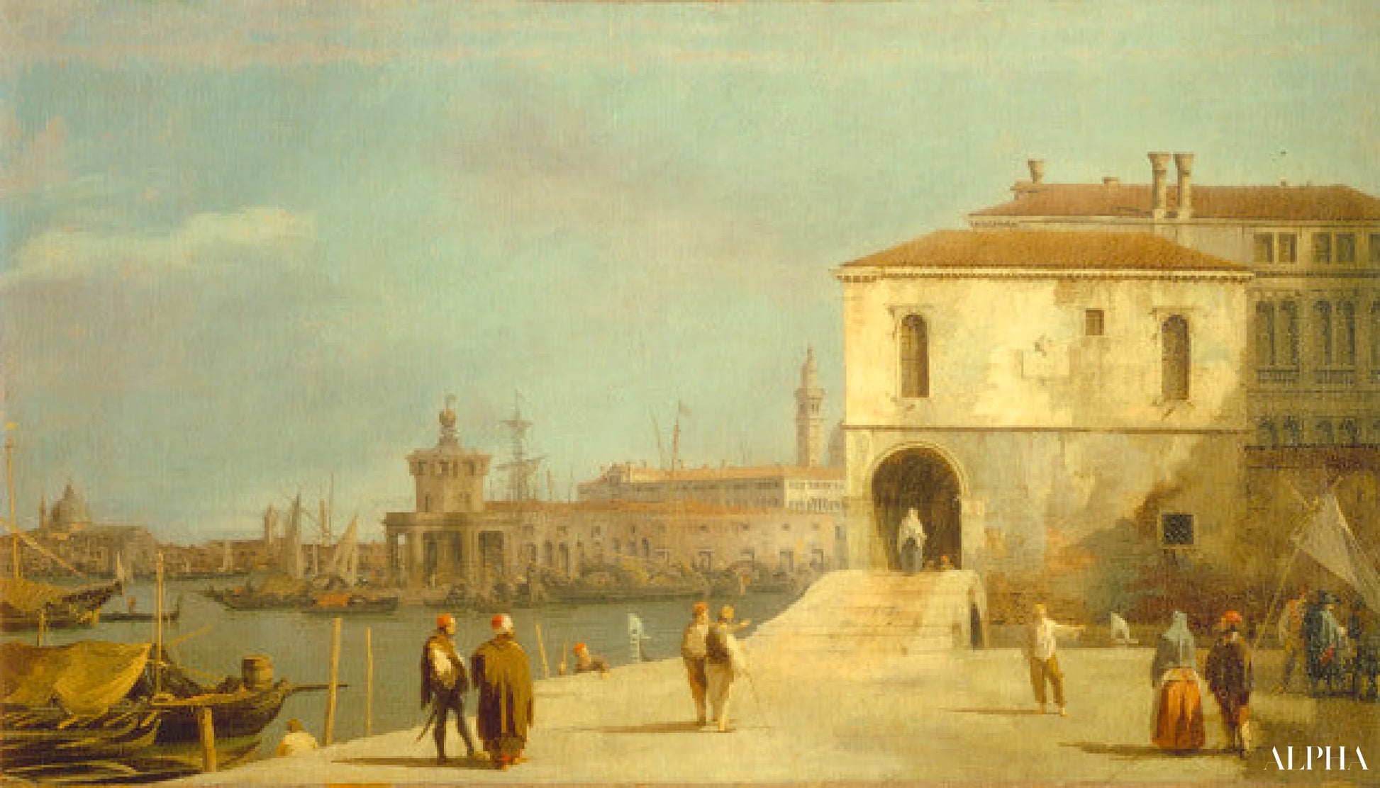 Le Fonteghetto della Farina - Giovanni Antonio Canal - Reproductions de tableaux et peintures haut de gamme