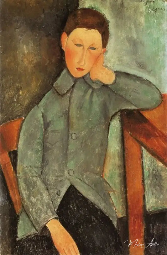 Le garçon - Amedeo Modigliani - Reproductions de tableaux et peintures haut de gamme