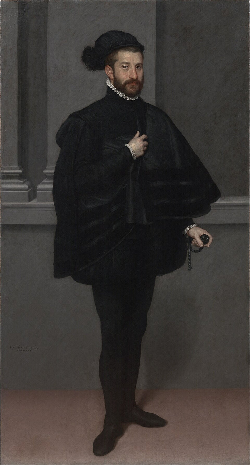 Důstojný muž v černém - Giovanni Battista Moroni