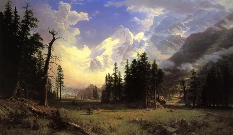 Ledovec Morteratsch, Horní Engadín, Údolí Pontresina - Albert Bierstadt
