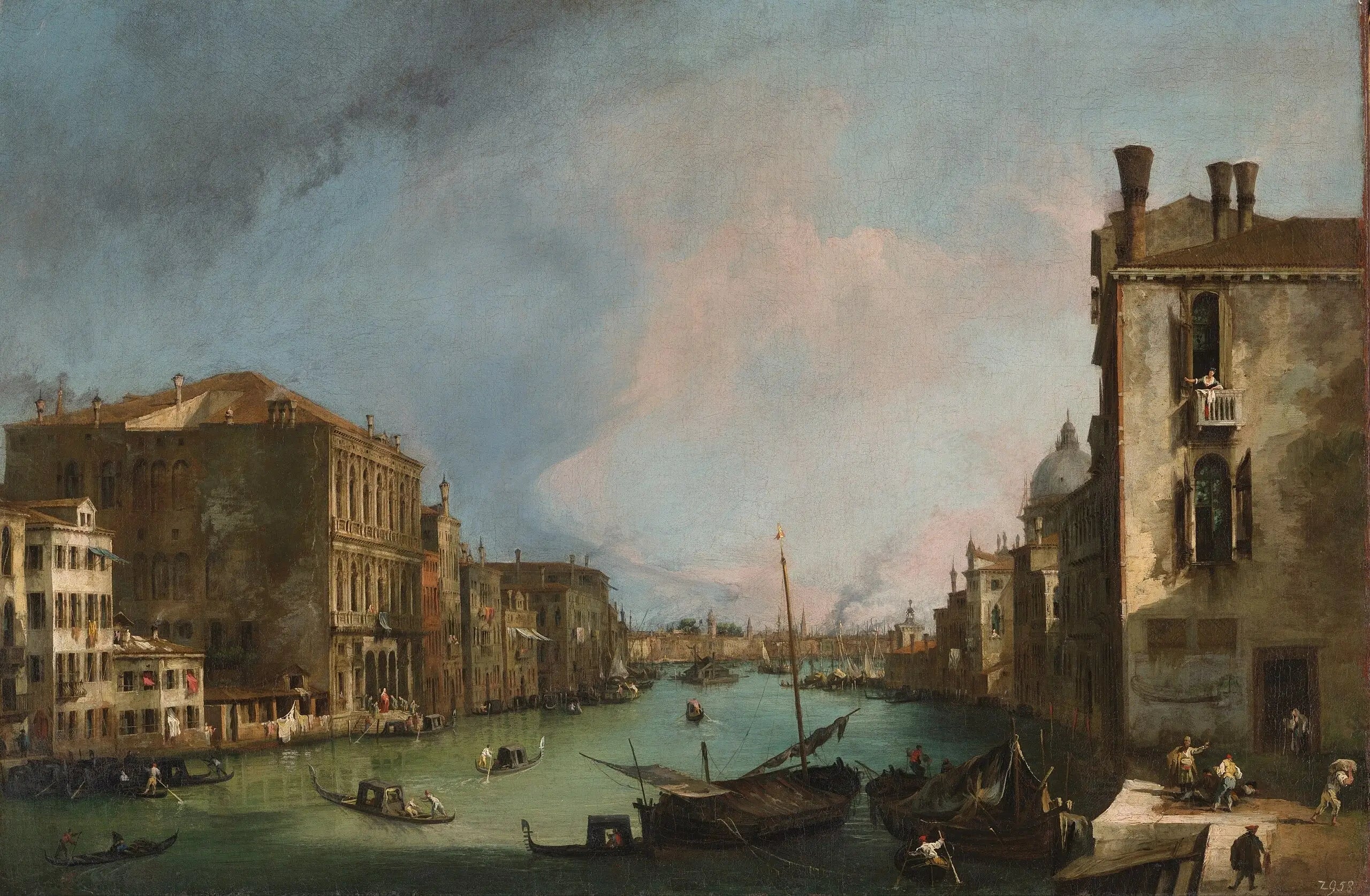 Le Grand Canal avec le pont du Rialto - Canaletto - Alpha Reproduction