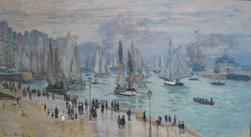 Le Havre, rybářské lodě vyplouvající z přístavu - Claude Monet
