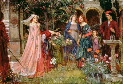 Reproduction du tableau « Le jardin enchanté - John William Waterhouse » par Alpha Reproduction en peinture à l’huile