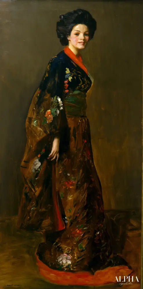 Le Kimono bleu - Robert Henri - Reproductions de tableaux et peintures haut de gamme