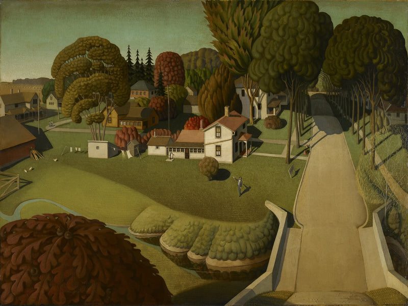 Místo narození Herberta Hoovera, West Branch, Iowa - Grant Wood
