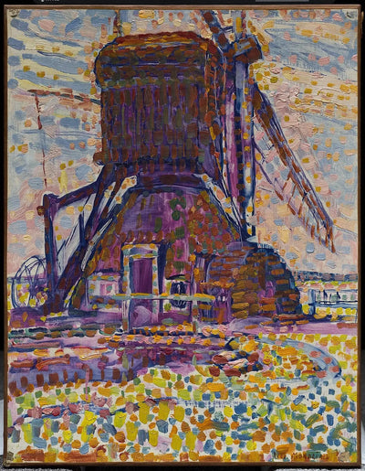 Le Moulin de Winkel version pointilliste - Piet Mondrian - Alpha Reproduction