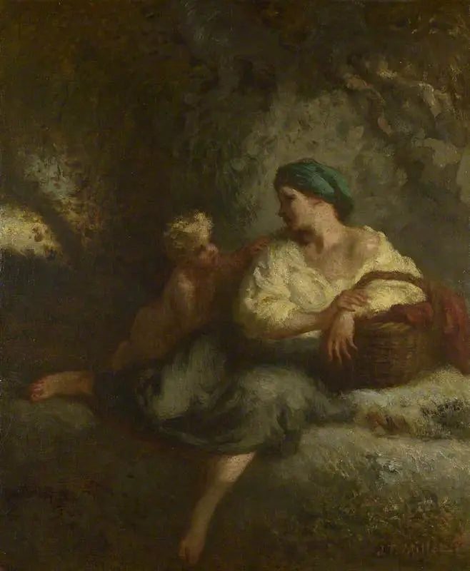 Šeptání - Jean-François Millet