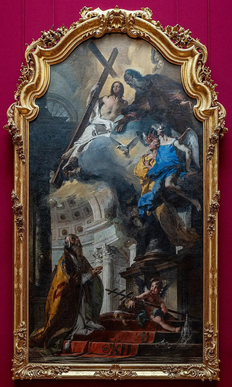 Svatý papež Klement uctívající Trojici - Giovanni Battista Tiepolo