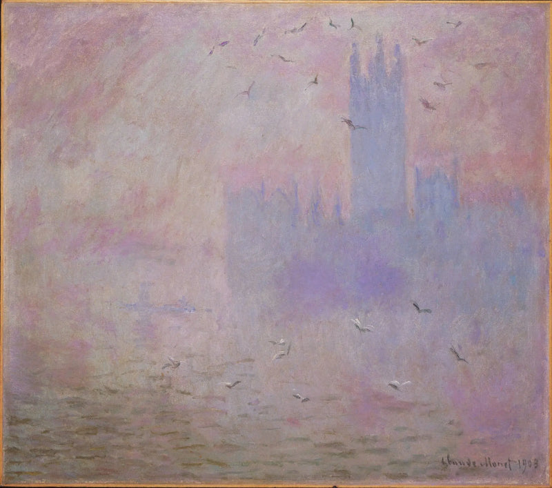 Parlament, racek - Claude Monet