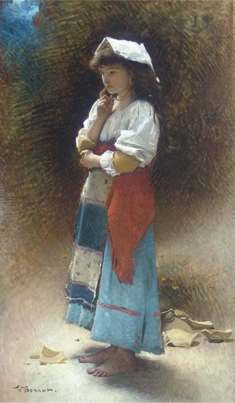 Rozbitý džbán (verze bosých nohou) - Léon Bonnat