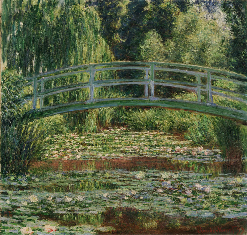 Japonský chodníkový most a jezírko s lekníny, Giverny - Claude Monet