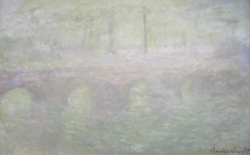 Most Waterloo v Londýně za soumraku - Claude Monet