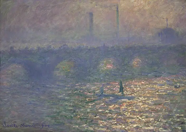 Reproduction du tableau « Le pont de Waterloo - Claude Monet » par Alpha Reproduction en peinture à l’huile