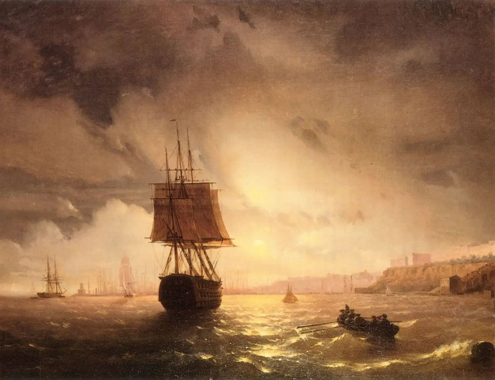 Le port d’Odessa sur la mer Noire - Ivan Aïvazovski - Alpha Reproduction