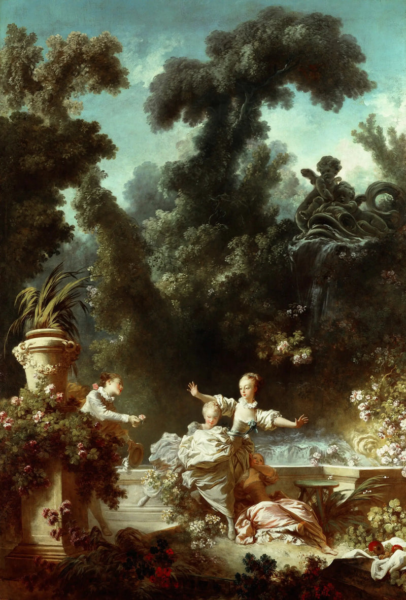 Pokrok lásky: pronásledování - Jean-Honoré Fragonard