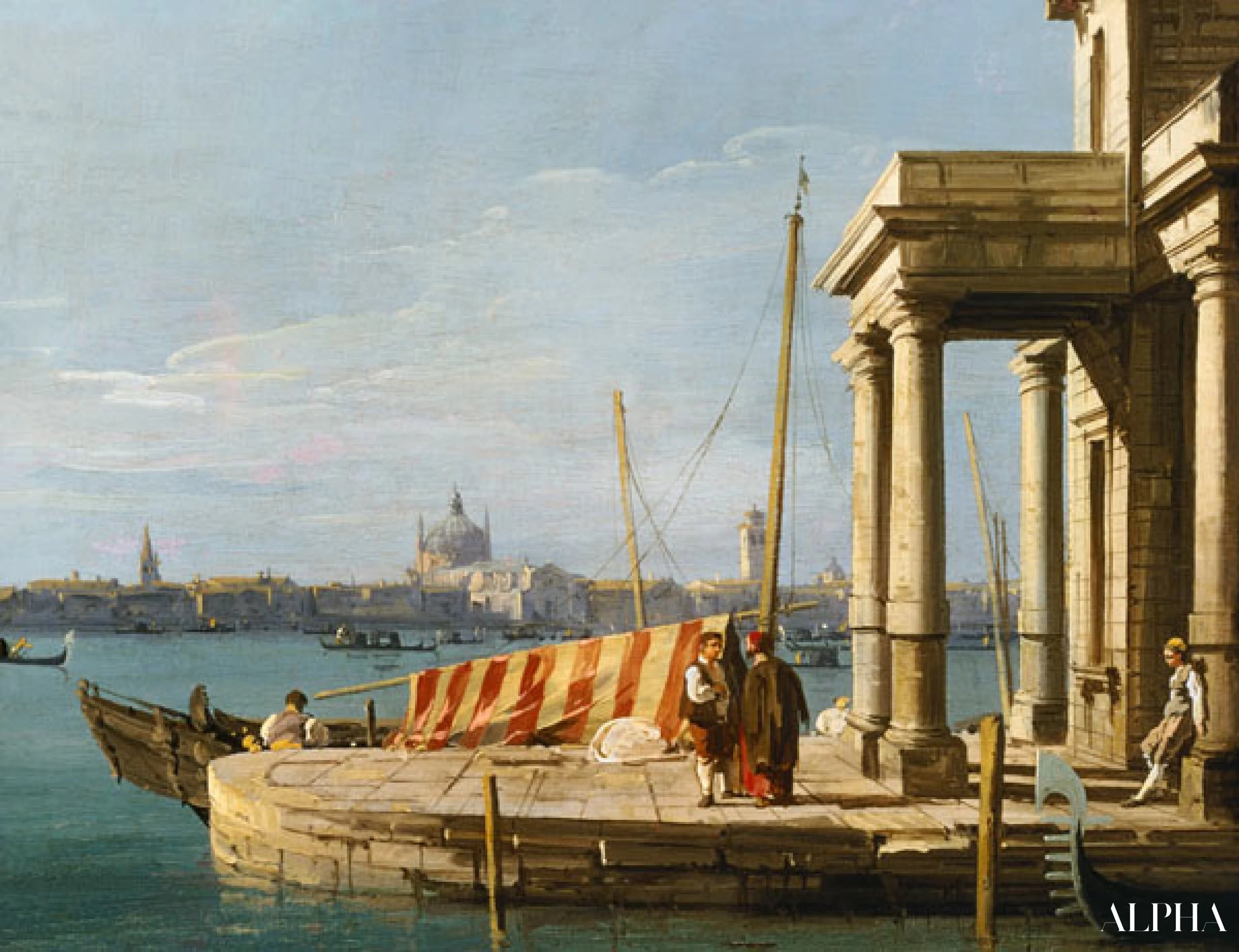 Le quai du Dogano, Venise - Giovanni Antonio Canal - Reproductions de tableaux et peintures haut de gamme