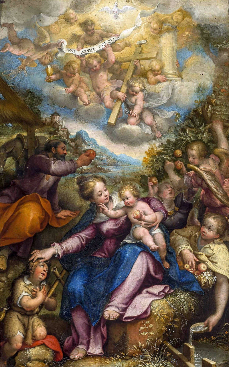 Odpočinek během útěku do Egypta - Denis Calvaert