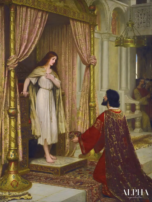 Le roi et la mendiante - Edmund Leighton - Reproductions de tableaux et peintures haut de gamme