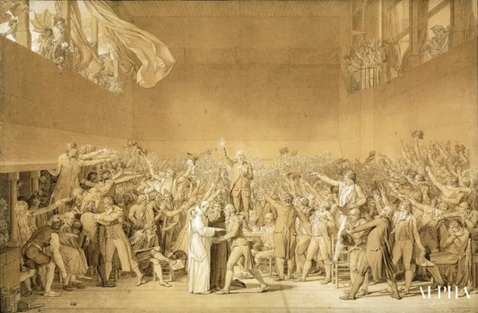 Le serment du court de tennis, 20 juin 1789 - Jacques-Louis David - Reproductions de tableaux et peintures haut de gamme