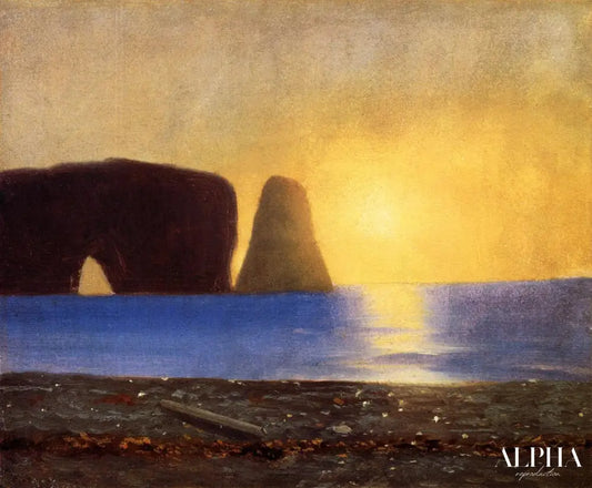 Le soleil se couche, rocher Percé, Gaspé, Québec, 1867 - William Bradford - Reproductions de tableaux et peintures haut de gamme