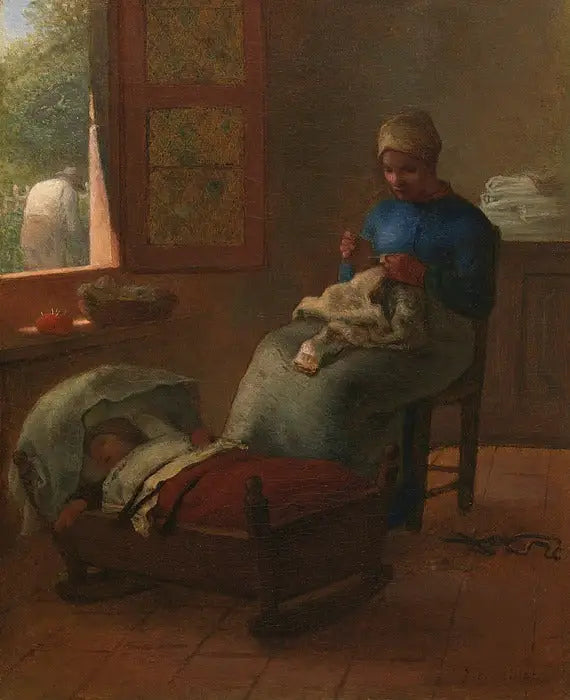 Spánek miminka - Jean-François Millet