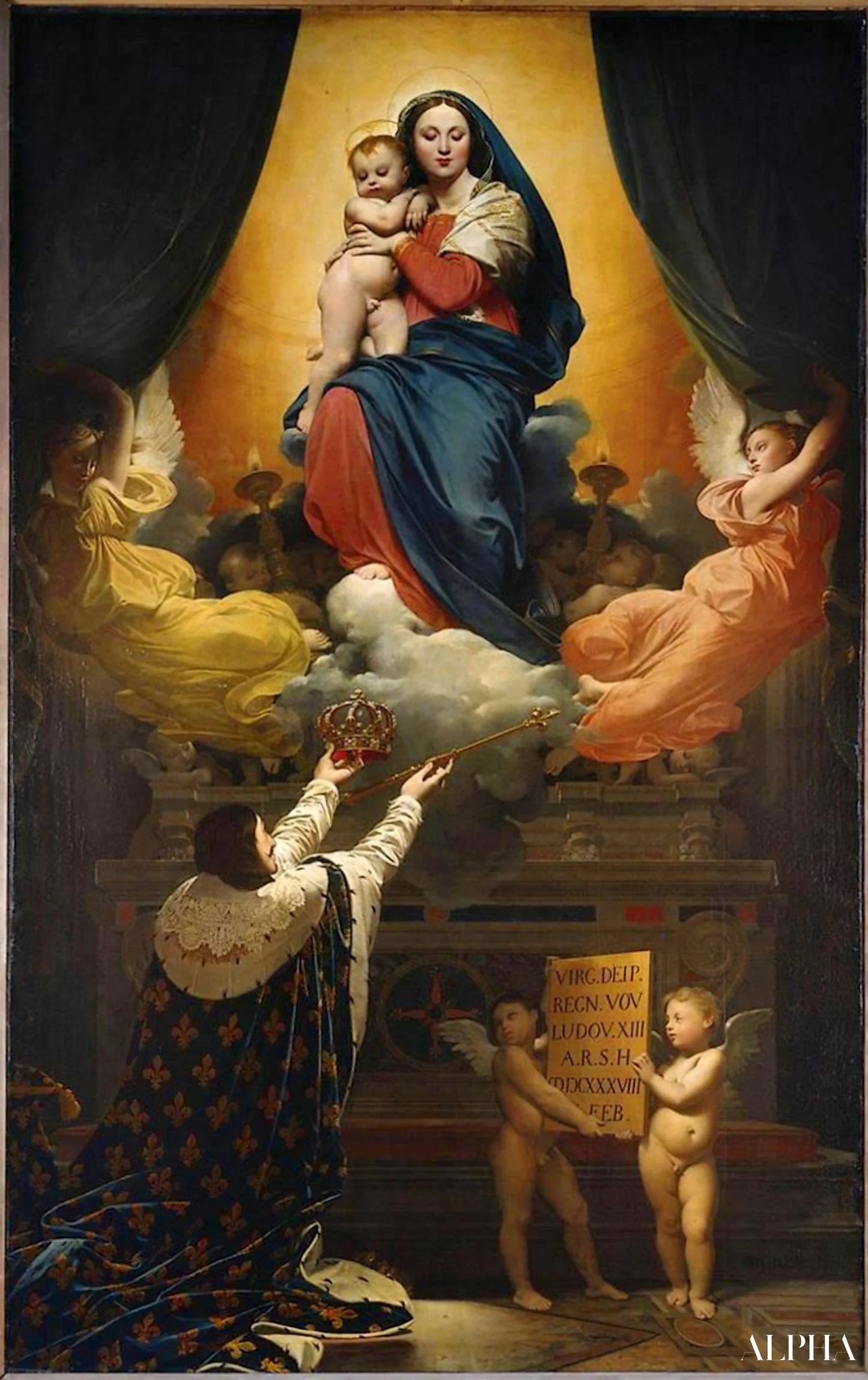 Le vœu de Louis XIII - Jean-Auguste-Dominique Ingres - Reproductions de tableaux et peintures haut de gamme