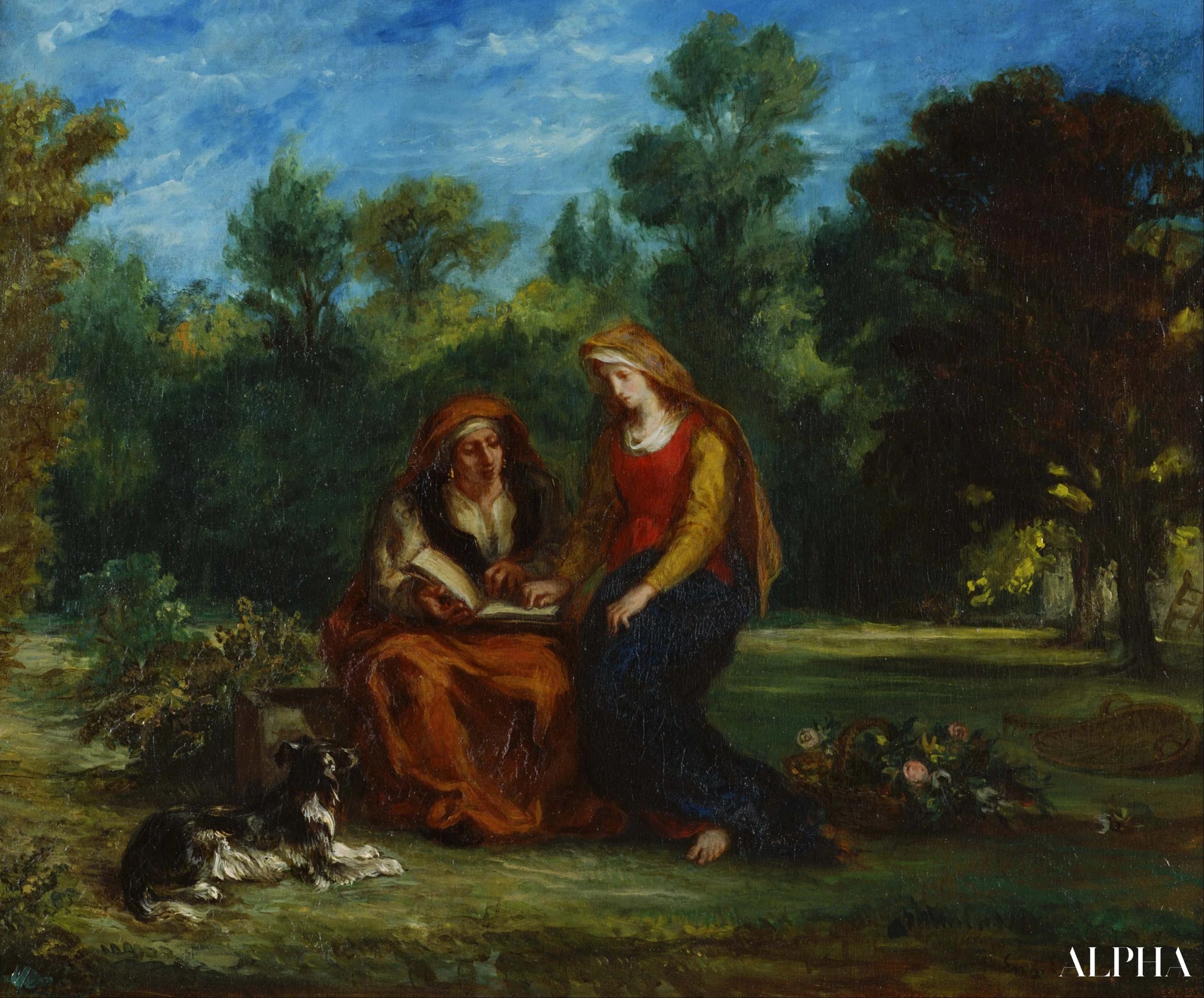L'éducation de la Vierge - Eugène Delacroix - Reproductions de tableaux et peintures haut de gamme