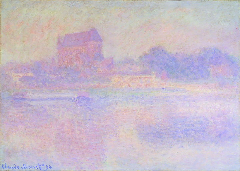Kostel ve Vernonu, mlha - Claude Monet