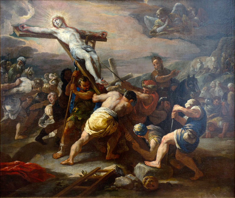 Vztyčení kříže - Luca Giordano