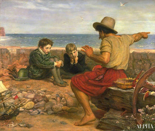 L'enfance de Raleigh - John Everett Millais - Reproductions de tableaux et peintures haut de gamme