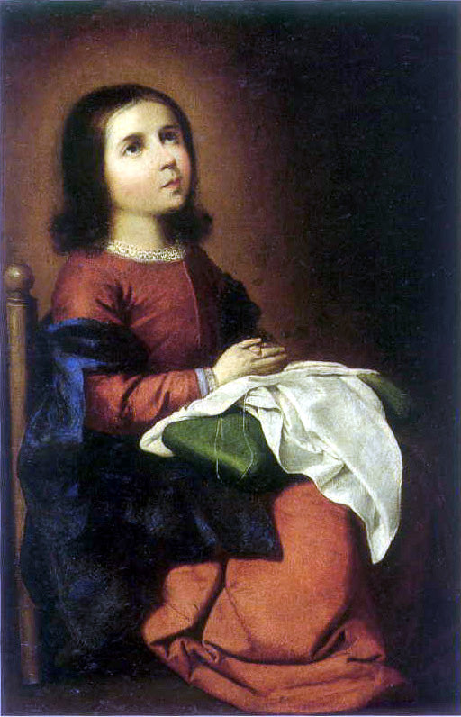 Dítě Panna v modlitbě - Francisco de Zurbarán