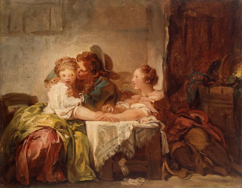 Ztracená výzva nebo získaný polibek - Jean-Honoré Fragonard