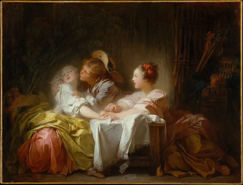 Ztracená výzva nebo získaný polibek - Jean-Honoré Fragonard