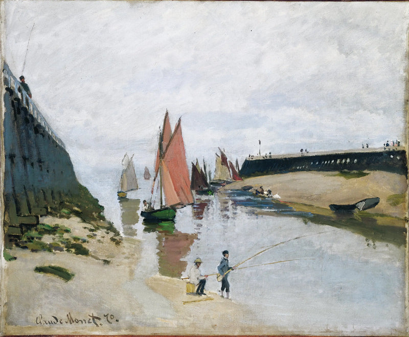 Vstup do přístavu Trouville - Claude Monet