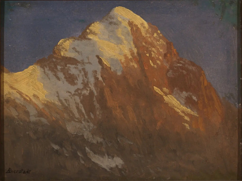 Špička na okraji při západu slunce, Grindelwald - Albert Bierstadt