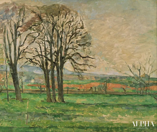 Les arbres nus au Jas de Bouffan - Paul Cézanne - Reproductions de tableaux et peintures haut de gamme