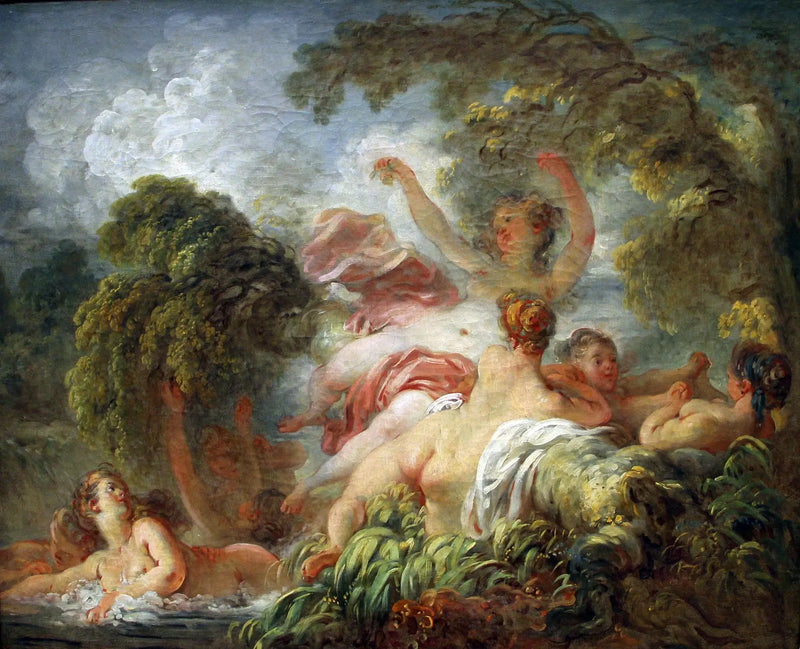 Koupající se ženy - Jean-Honoré Fragonard